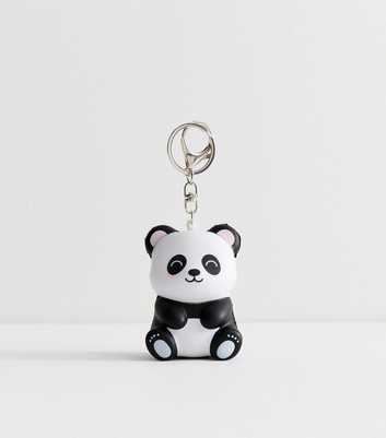 Black Panda Foam Stress Ball Key Ring