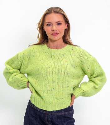 Sunshine Soul Light Yellow Speckled Chunky Knit Jumper