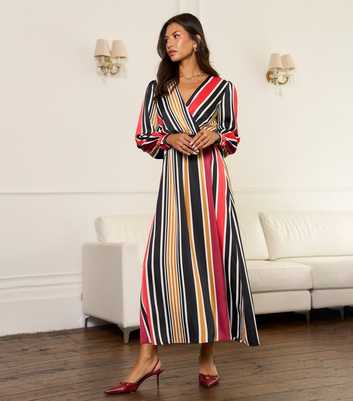 Gini London Multicolour Satin Midaxi Dress