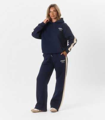 Peach:Fit Navy Oriana Straight Leg Joggers