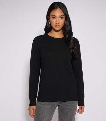 Gini London Black Crew Neck Jumper