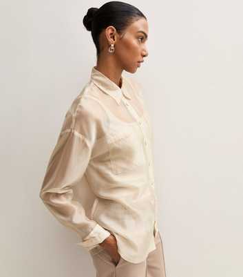 Mink Sheer Organza Shirt