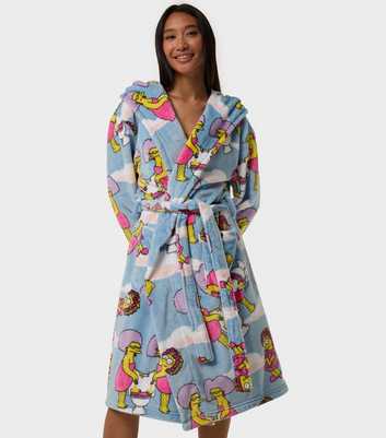 Skinnydip Light Blue Cotton Simpsons Cloud Dressing Gown