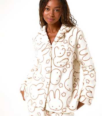 Skinnydip White Miffy Floral Print Shirt and Trousers Pyjama Set