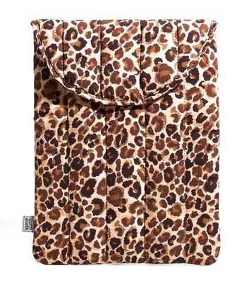Skinnydip Brown Leopard Print Laptop Sleeve