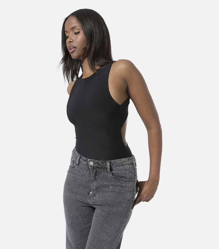 Public Desire Black Cross Over Bodysuit