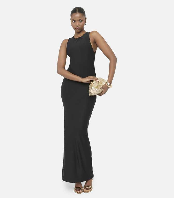 Public Desire Black Cross Over Maxi Dress