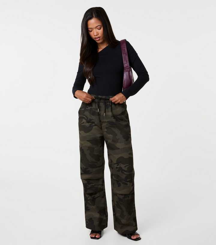 Pink Vanilla Light Khaki Camo Drawstring Trousers