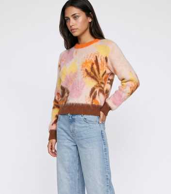 Urban Bliss Multicolour Abstract Pattern Knitted Jumper with Wool
