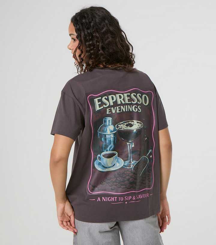 Skinnydip Grey Cotton Espresso Evening T-Shirt