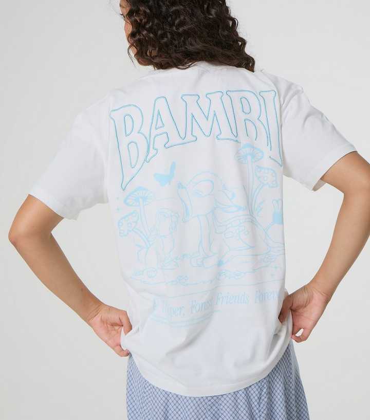Skinnydip White Cotton Bambi Print T-shirt