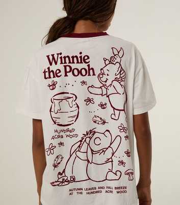 Skinnydip White Cotton Winnie The Pooh Outline Graphic T-Shirt