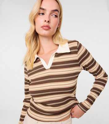 Pink Vanilla Multicolour Striped Rugby Top