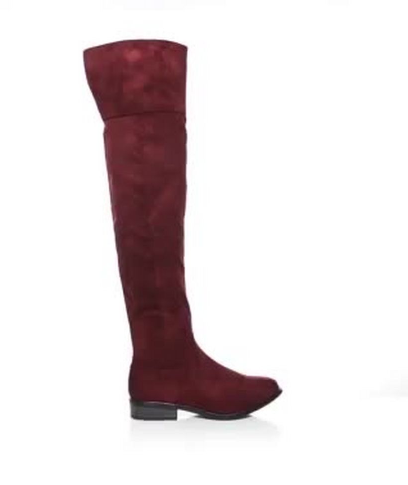 Over the knee sale boots maroon