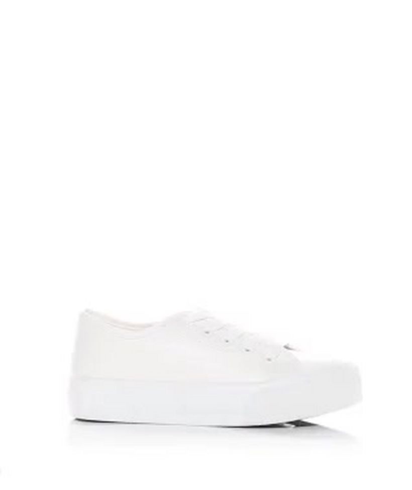 White platform cheap trainers new look