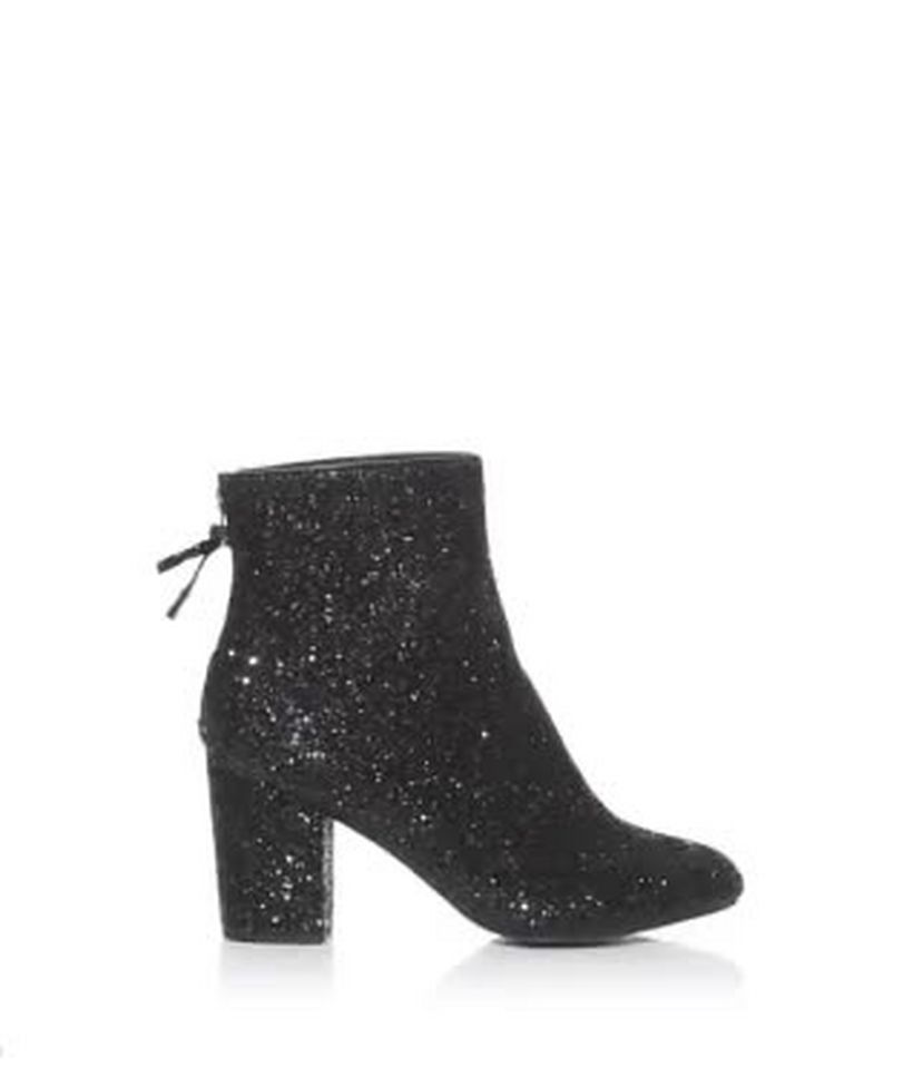 Black ankle boots hot sale with glitter heel