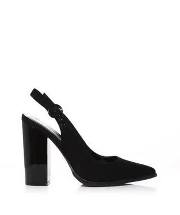 new look black slingback shoes