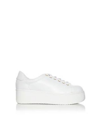 white platform trainers new look