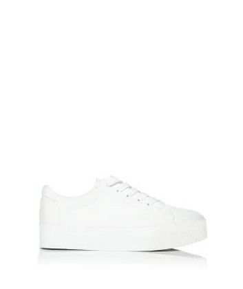 white platform trainers new look